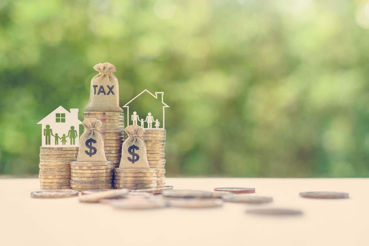 Family tax benefit, residential property or estate tax concept